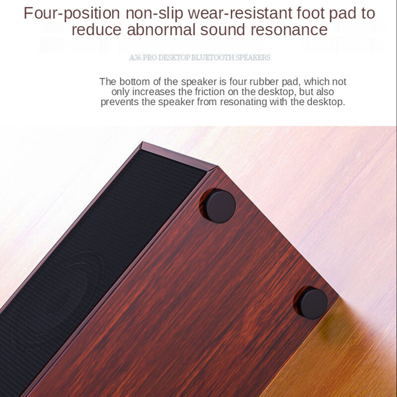 Οικιακός κινηματογράφος Ενσύρματο ηχείο Bluetooth Υπογούφερ Υπολογιστή Echo Wall Soundbar Επιφάνεια εργασίας Ξύλινο Soundbox HiFi Stereo Card Music Center