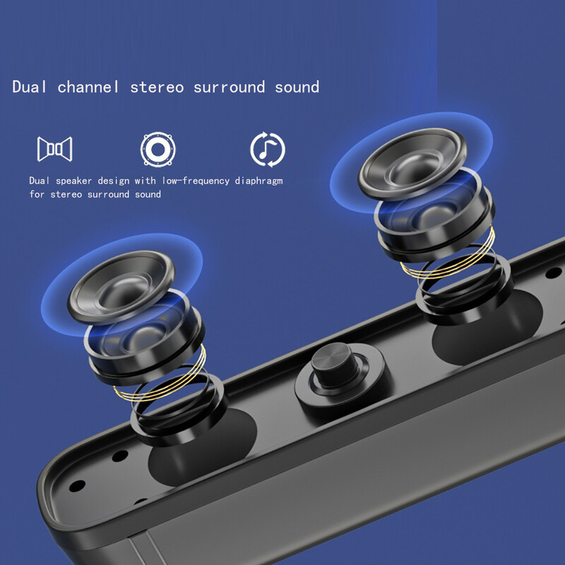 Μπάρα ήχου Surround Ενσύρματα ηχεία υπολογιστή Στερεοφωνικό Subwoofer Soundbar για επιτραπέζιο φορητό υπολογιστή τηλεόραση Μίνι ηχεία Home Cinema