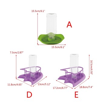 Water Feeders Waterer Tortoises Dispenser Bottle Feeding Dish for Lizards Turtle- Reptile Waterer Feeding Accessories