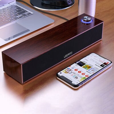 Kodukino Juhtmega Bluetooth kõlar Arvuti Subwoofer Echo Wall Soundbar Lauaarvuti Puidust helikast HiFi Stereokaart Muusikakeskus