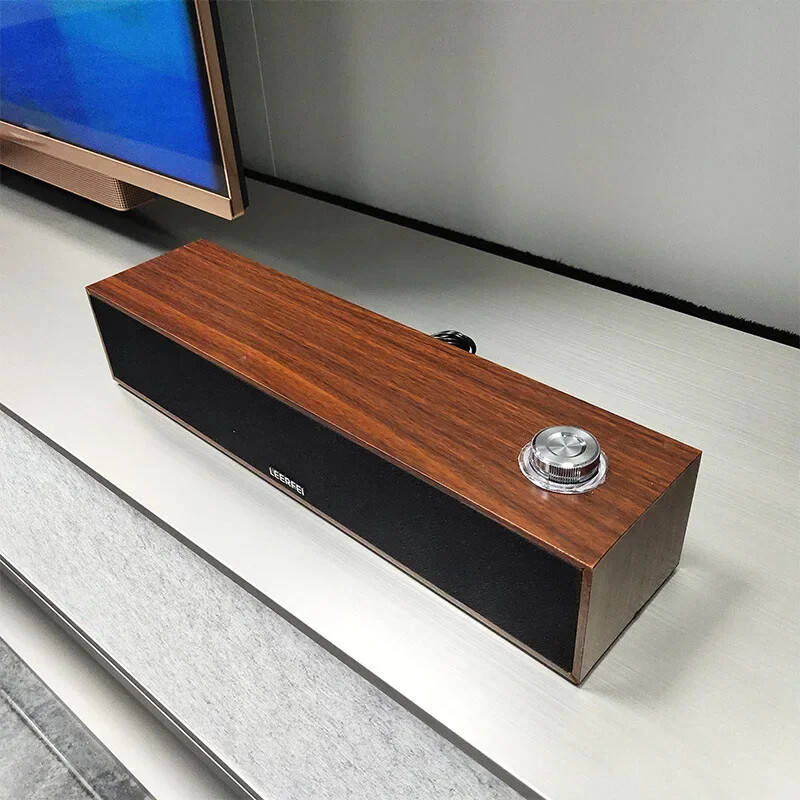 Kodukino Juhtmega Bluetooth kõlar Arvuti Subwoofer Echo Wall Soundbar Lauaarvuti Puidust helikast HiFi Stereokaart Muusikakeskus