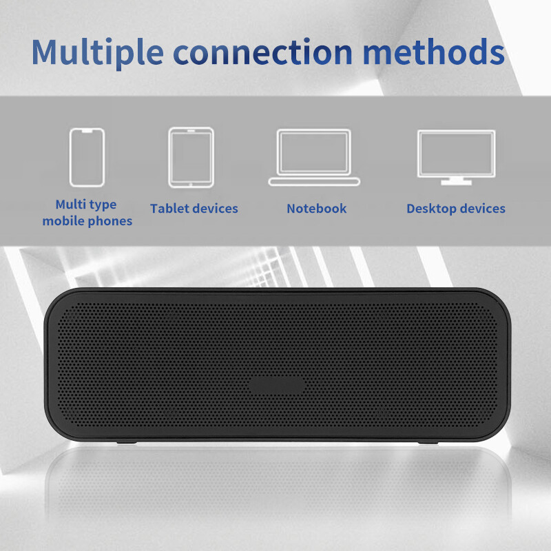 Difuzor Bluetooth lung, de înaltă calitate, cu două difuzoare, subwoofer portabil pentru exterior, acceptă inserarea cardului, USB și cadouri
