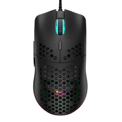 Mouse de gaming ușor cu fir M1, 69 g, carcasă de fagure ultraușoară, RGB Chroma iluminat din spate, 6400 DPI, ergonomic pentru laptop, computer, Mac Gamer