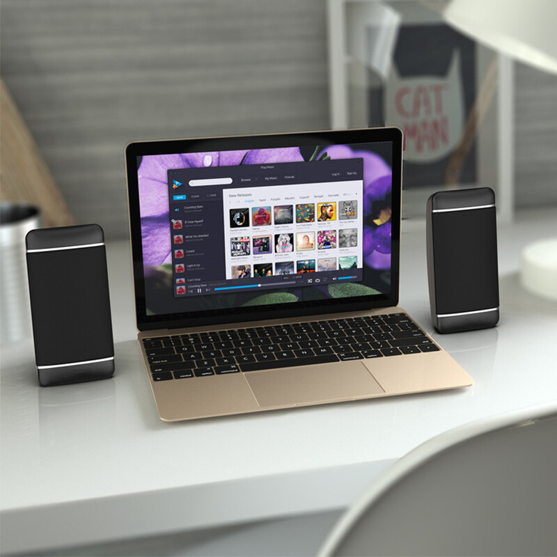 Kaasaskantavad arvutikõlarid, USB-toitega lauaarvuti kõlarid stereoheliga, stereokõlarid sülearvuti sülearvuti jaoks