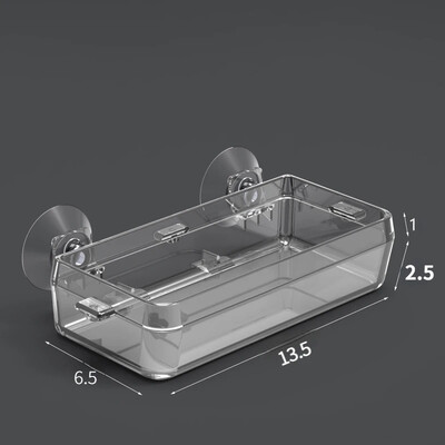 Διαφανής τροφοδότης ερπετών κατοικίδιων ζώων Αντιδιαφυγής μπολ φαγητού Σκουλήκι ζωντανό δοχείο με ισχυρές βεντούζες Προμήθειες για κατοικίδια