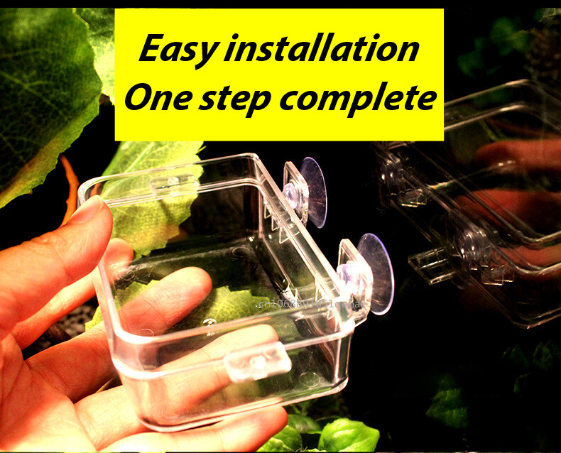 Διαφανής τροφοδότης ερπετών κατοικίδιων ζώων Αντιδιαφυγής μπολ φαγητού Σκουλήκι ζωντανό δοχείο με ισχυρές βεντούζες Προμήθειες για κατοικίδια