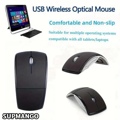 Mouse fără fir 2.4G pentru computer portabil Mouse pliabil Mini FoldMice pentru laptop PC desktop Mouse ergonomic USB