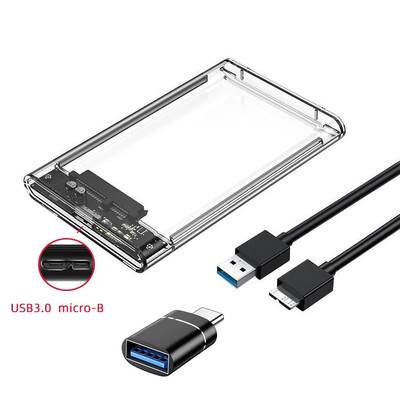 USB 3.0/Type C na SATA III kućište tvrdog diska za 2,5 inčni HDD SSD vanjsko kućište tvrdog diska Kutije za tvrdi disk Podrška UASP HDD kutija