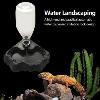 LXAF Automatic Reptile Feeder Waterer Tortoise Drinker Water Bowl Μικρό Ζώο Dispenser Terrarium Γωνιακό πιάτο για σαύρα