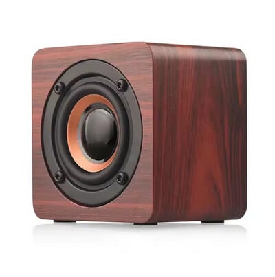 Mini subwoofer portabil, retro din lemn, fără fir, bass, boxe de muzică cu bară de sunet puternică pentru smartphone-ul laptop