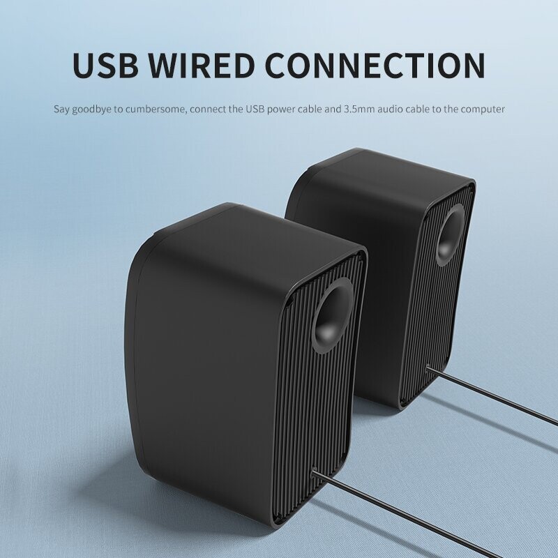 Domáci káblový subwoofer, zvuk pre stolné hry, napájaný z USB, 3,5 mm audio rozhranie, 3D priestorový zvuk, multimediálne reproduktory na úrovni kina pre počítač