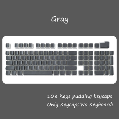 OEM profil PBT krytky klávesov 108 klávesov pudingová krytka pre mechanickú klávesnicu Cherry MX Switch RGB Gamer podsvietené krytky klávesov na mieru DIY