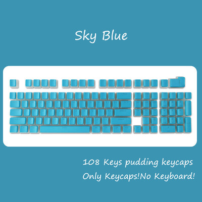 OEM profil PBT krytky klávesov 108 klávesov pudingová krytka pre mechanickú klávesnicu Cherry MX Switch RGB Gamer podsvietené krytky klávesov na mieru DIY