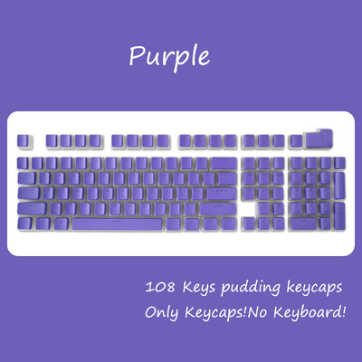 OEM profil PBT krytky klávesov 108 klávesov pudingová krytka pre mechanickú klávesnicu Cherry MX Switch RGB Gamer podsvietené krytky klávesov na mieru DIY