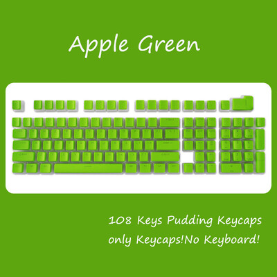 OEM profil PBT krytky klávesov 108 klávesov pudingová krytka pre mechanickú klávesnicu Cherry MX Switch RGB Gamer podsvietené krytky klávesov na mieru DIY