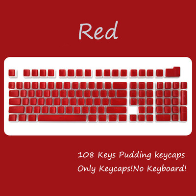OEM profil PBT krytky klávesov 108 klávesov pudingová krytka pre mechanickú klávesnicu Cherry MX Switch RGB Gamer podsvietené krytky klávesov na mieru DIY