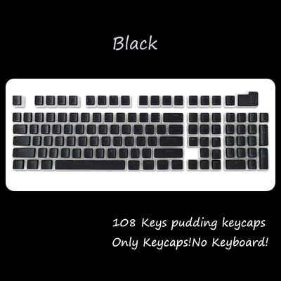 OEM profil PBT krytky klávesov 108 klávesov pudingová krytka pre mechanickú klávesnicu Cherry MX Switch RGB Gamer podsvietené krytky klávesov na mieru DIY
