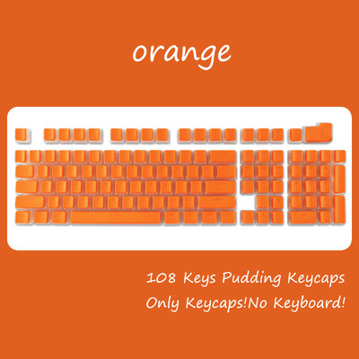 OEM profil PBT krytky klávesov 108 klávesov pudingová krytka pre mechanickú klávesnicu Cherry MX Switch RGB Gamer podsvietené krytky klávesov na mieru DIY