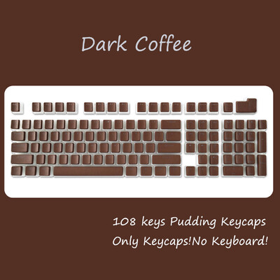 OEM profil PBT krytky klávesov 108 klávesov pudingová krytka pre mechanickú klávesnicu Cherry MX Switch RGB Gamer podsvietené krytky klávesov na mieru DIY