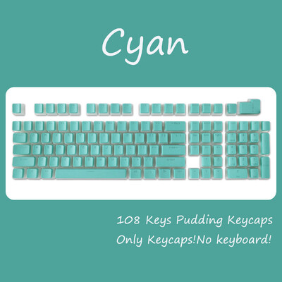 OEM profil PBT krytky klávesov 108 klávesov pudingová krytka pre mechanickú klávesnicu Cherry MX Switch RGB Gamer podsvietené krytky klávesov na mieru DIY