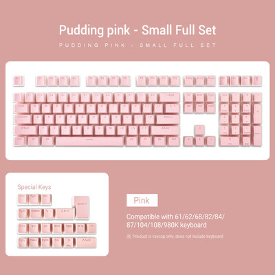OEM profil PBT krytky klávesov 108 klávesov pudingová krytka pre mechanickú klávesnicu Cherry MX Switch RGB Gamer podsvietené krytky klávesov na mieru DIY