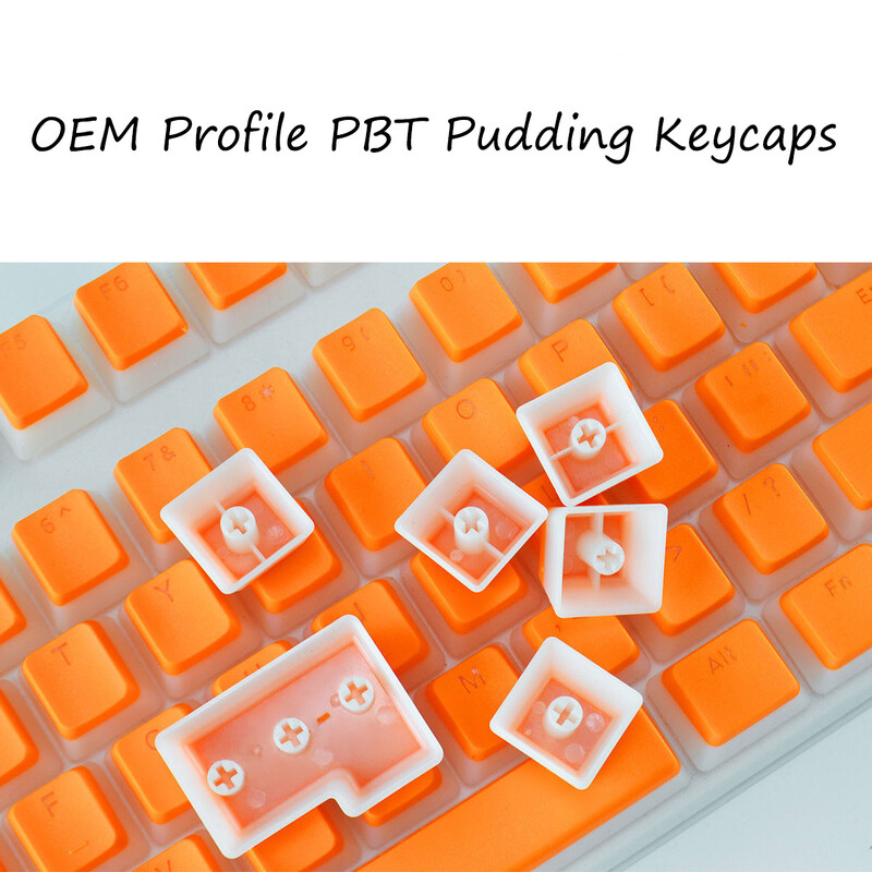 OEM profil PBT krytky klávesov 108 klávesov pudingová krytka pre mechanickú klávesnicu Cherry MX Switch RGB Gamer podsvietené krytky klávesov na mieru DIY