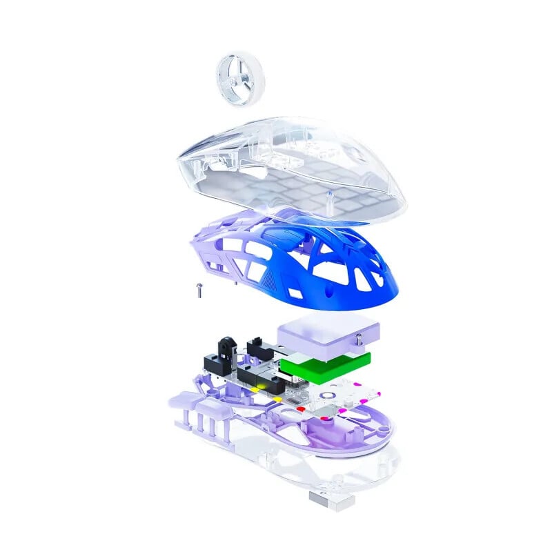 Mouse pentru jocuri Wolf A2 gratuit Mouse fără fir în 3 moduri Bluetooth Soareci Wolf gratuit Ușoare PAW3395 Accesorii Gaming pentru laptop Cadouri