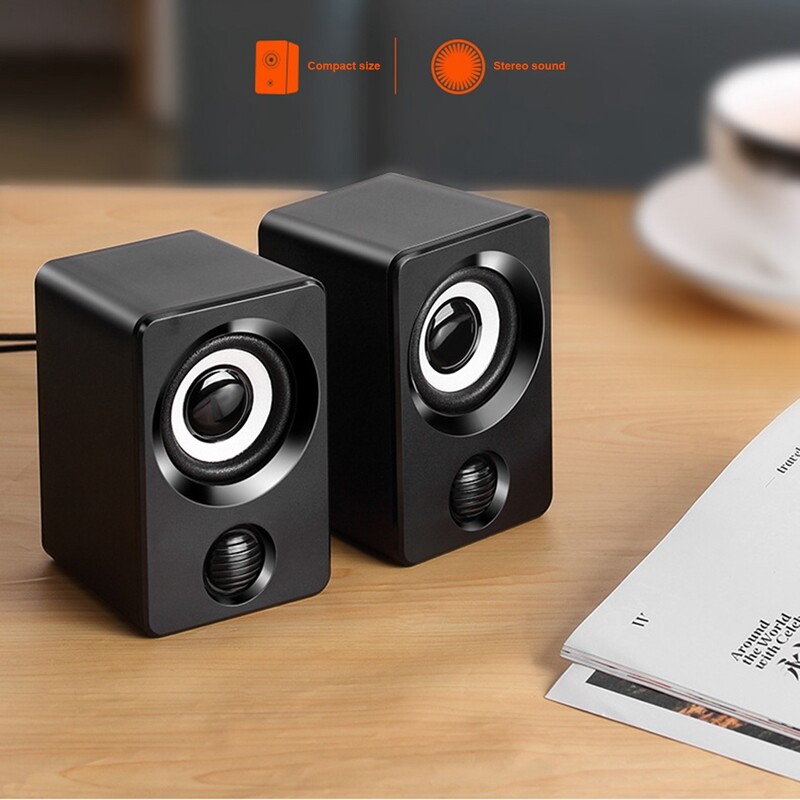 USB mini väike kõlar arvuti Audio stereo bassikõlar kodune juhtmega lauakõlar sülearvuti lauaarvuti jaoks