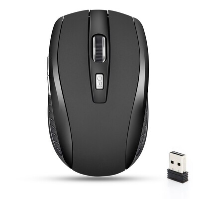 Bezvadu pele Silent Mouse 2.4G pārnēsājama mobilā optiskā biroja pele, regulējami DPI līmeņi piezīmjdatoram klēpjdatoram MacBook