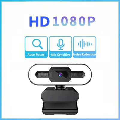 Cameră web portabilă Full HD 1080P 2K 4K PC Laptop Focalizare automată Cameră web Streaming în direct Flexibil cu microfon Transmisiune în direct cu lumină