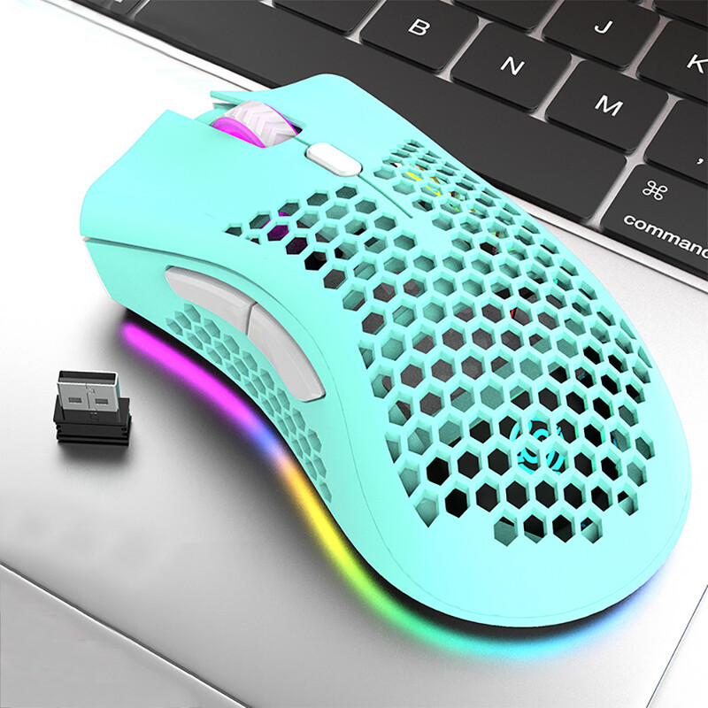 USB 2.4G vezeték nélküli játékegér BM600 RGB könnyű újratölthető egér 800-1200-1600DPI asztali PC számítógépekhez notebook laptop