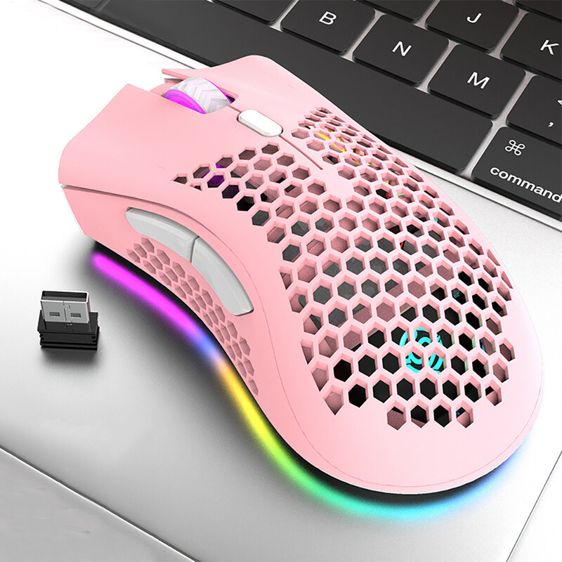 USB 2.4G vezeték nélküli játékegér BM600 RGB könnyű újratölthető egér 800-1200-1600DPI asztali PC számítógépekhez notebook laptop