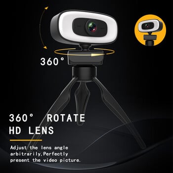 Κάμερα Web Micro 4K για υπολογιστή 2K Mini Webcam για φορητούς υπολογιστές Ζωντανή ροή Web κάμερα FHD 1080P για συνάντηση εργασίας με μικρόφωνο