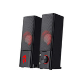 Redragon GS550 PC Gaming Speakers 2.0 канален настолен компютър Sound Bar Качествен бас и прилична червена подсветка