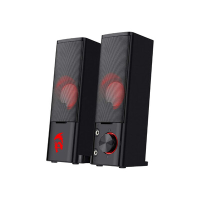 Redragon GS550 PC Gaming Speakers 2.0 канален настолен компютър Sound Bar Качествен бас и прилична червена подсветка