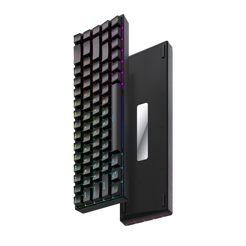 Raven68 Esports Magnetic Axis klávesnica, káblová, single mode PBT, priehľadná klávesnica, 8K Return, nastaviteľná, 68 kláves, herná mechanická klávesnica
