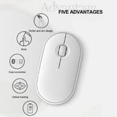 Nová bezdrôtová myš Pebble Mute Mouse M350 s dvojitým režimom Bluetooth, 2,4 GHz, kancelárska myš, viacero štýlov na výber