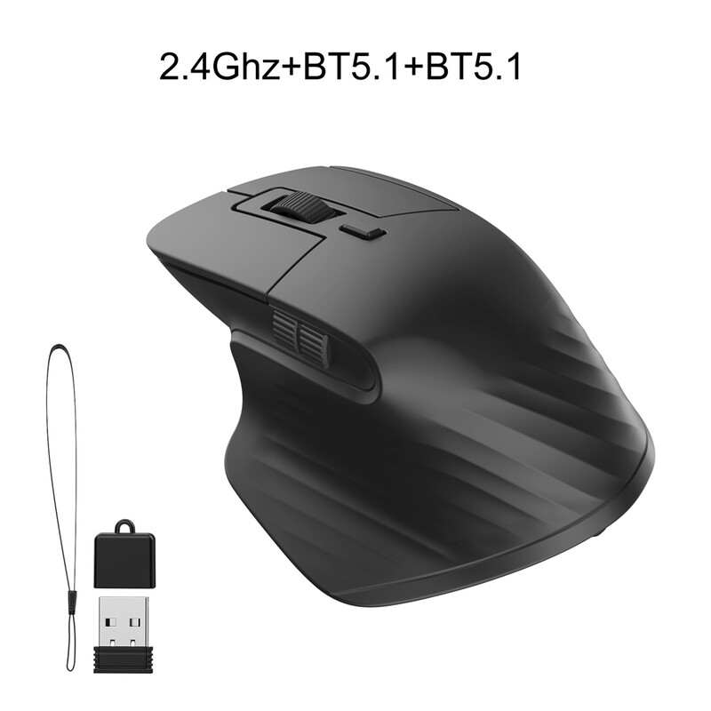 Mouse fără fir T16 4800 DPI 2,4 GHz Mouse pentru jocuri ergonomic Click silențios Mouse fără fir de înaltă precizie pentru PC laptop