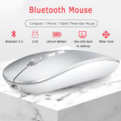 Ασύρματο ποντίκι Type-C Υπολογιστής Bluetooth Ποντίκι Silent PC Mause Επαναφορτιζόμενο εργονομικό ποντίκι 2.4G USB οπτικά ποντίκια για φορητό υπολογιστή
