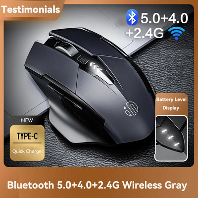 Bezdrôtová myš kompatibilná s Bluetooth, nabíjateľná 2,4 G, INPHIC PM6, kancelárska myš, podpora stlmenia zvuku, PC, notebook, tablet, smartfón, univerzálna