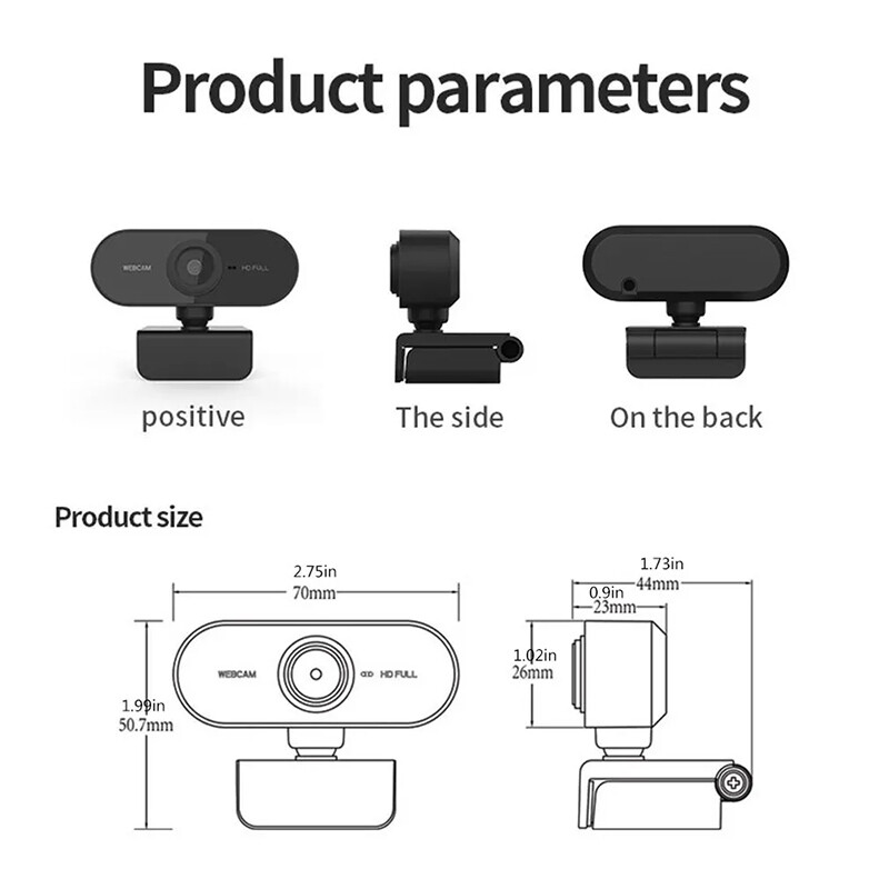 ÚJ Webkamera Streaming Webkamera 1080p 60fps autofókusz mikrofonnal USB 2.0 webkamera PC laptophoz konferencia kamera