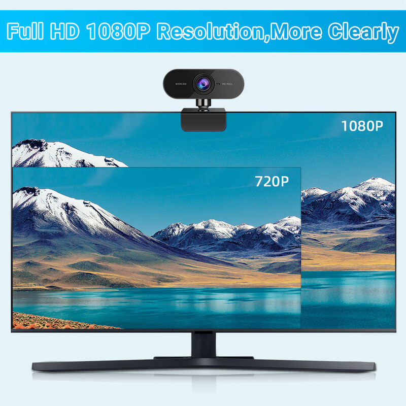 Cameră Wsdcam HD 1080P Cameră Web Computer PC Web USB Cameră cu microfon Rotire Cameră pentru apeluri video Conferință de lucru