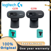 Logitech C270/C270i HD Video 720P Web iebūvēts mikrofons USB2.0 datora kamera USB 2.0 logitech tīmekļa kamera 100% oriģināla, jauna