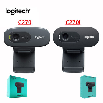 Logitech C270/C270i HD Video 720P Web Вграден микрофон USB2.0 Компютърна камера USB 2.0 logitech Webcam 100% оригинален нов