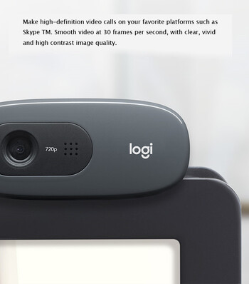 Logitech C270/C270i HD Video 720P Web Вграден микрофон USB2.0 Компютърна камера USB 2.0 logitech Webcam 100% оригинален нов