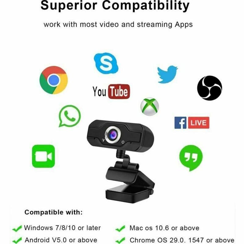 Cameră web USB 1080p Cameră web 4K cu microfon Cameră pentru PC Cameră web completă HD 60fps pentru computer PC Conferință video în timp real