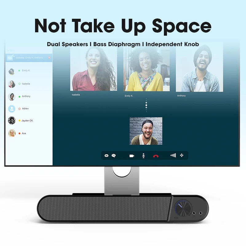 Vadu skaļruņi datoram PC Stereo basa skaņas skaļruņi Soundbar skaļruņi ar mikrofoniem pilna diapazona mājas kinozāle