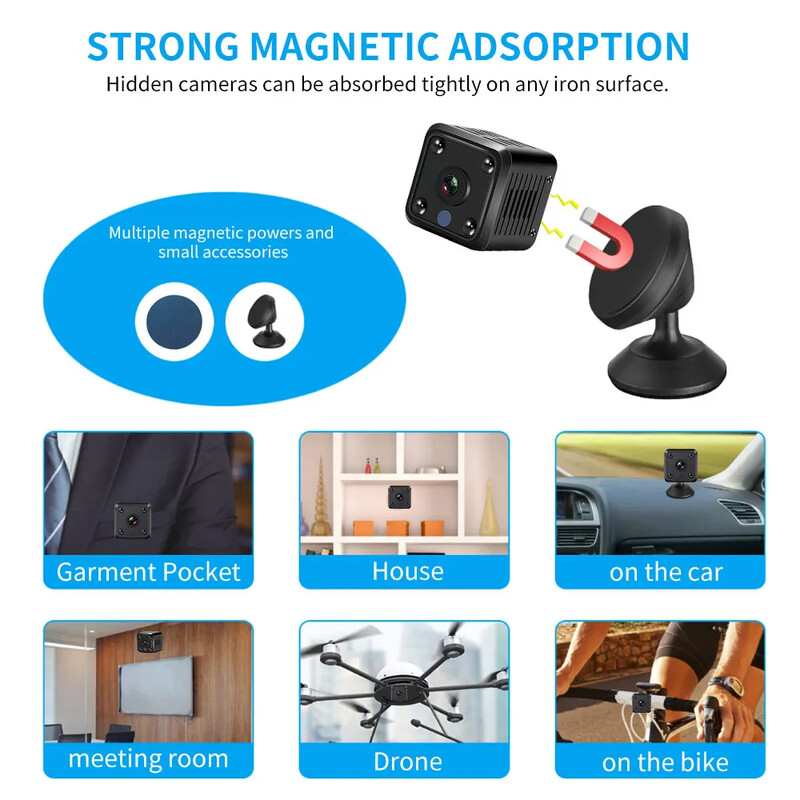 Xiaomi Mini Cameră Wireless WiFi Telecomandă Cameră HD cu baterie încorporată Smart Life Upgrade 1080P Video Night Home Security Camera