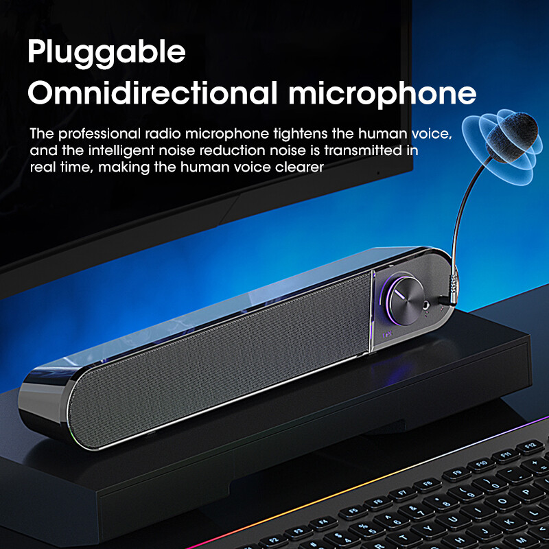 Zvučnik za stolno računalo s mikrofonom Žičani zvučnik Visokokvalitetni stereo subwoofer za Macbook prijenosna računala Zvučnici za prijenosna računala USB
