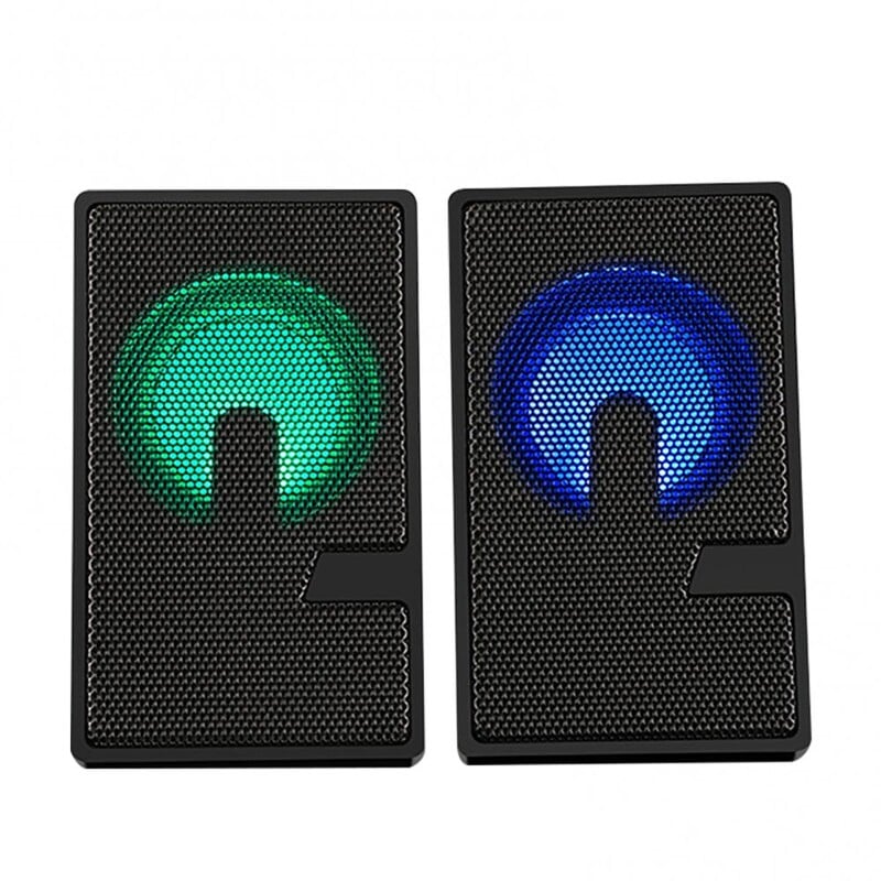 Minikõlar 52mm2 Reguleeritav Tweeter USB toiteallikas LED värvilised tuled Helitugevuse reguleerimine Heliseade Lauaarvuti Kodu Subwoofer